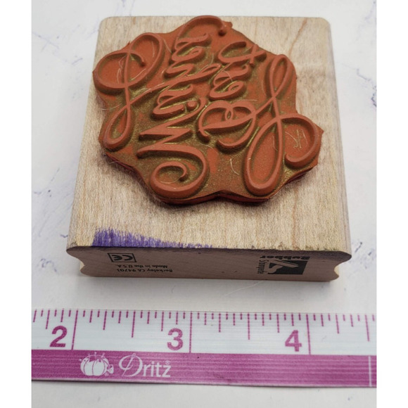 Rubber Stampede Elegant "Best Wishes" Rubber Stamp Item A865E Pretty Script - Picture 7 of 7